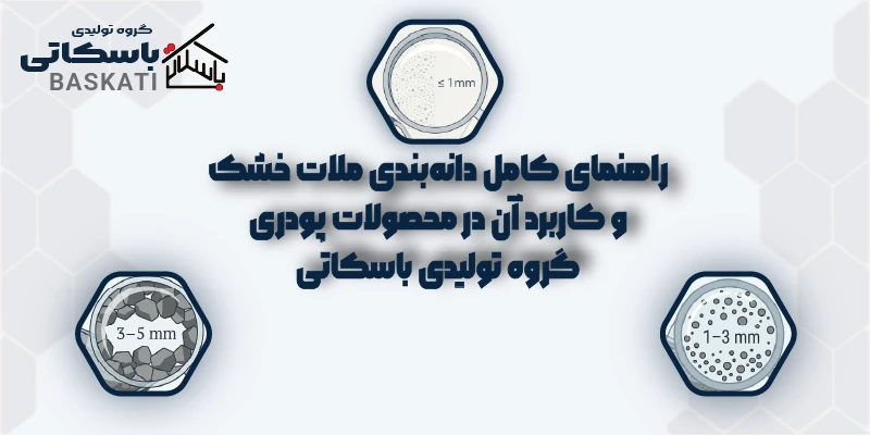 راهنمای کامل دانه‌بندی ملات خشک و کاربرد آن در محصولات پودری گروه تولیدی باسکاتی