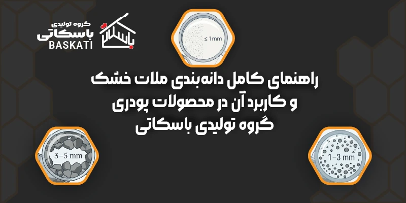راهنمای کامل دانه‌بندی ملات خشک و کاربرد آن در محصولات پودری گروه تولیدی باسکاتی