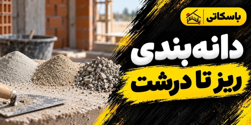 دانه بندی ملات خشک؛ انتخاب دانه ریز، شکری و درشت